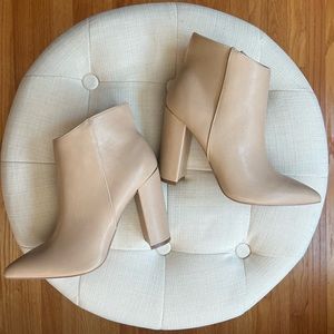 Beige ankle boots